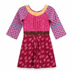 YOUNG COLORS Girls' Size 8 Cotton Batik Boho Boutique Fit & Flare Party Dress